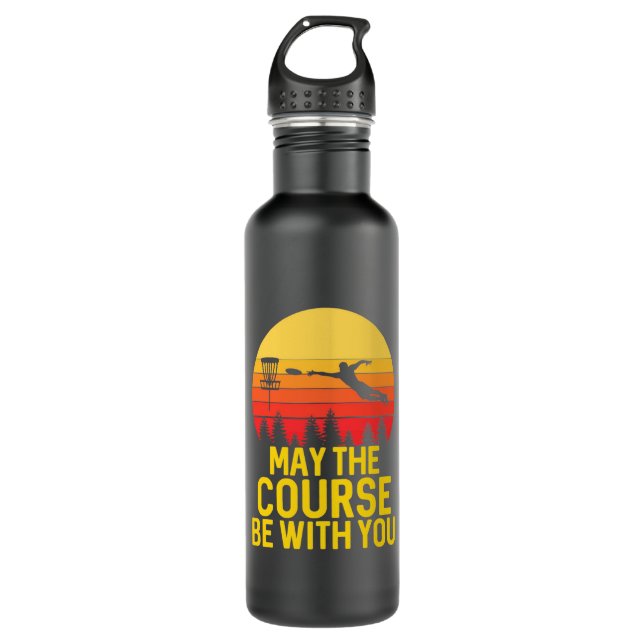 Disc Golf With You Stainless Steel Water Bottle (Front)