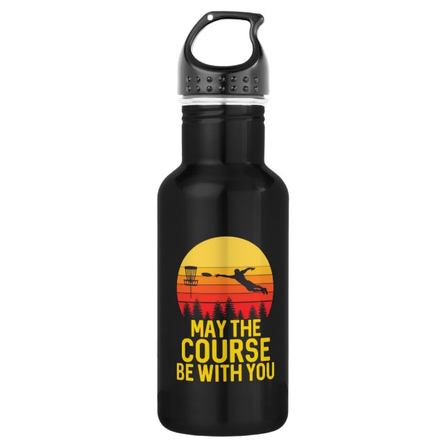 Disc Golf With You Stainless Steel Water Bottle (Front)