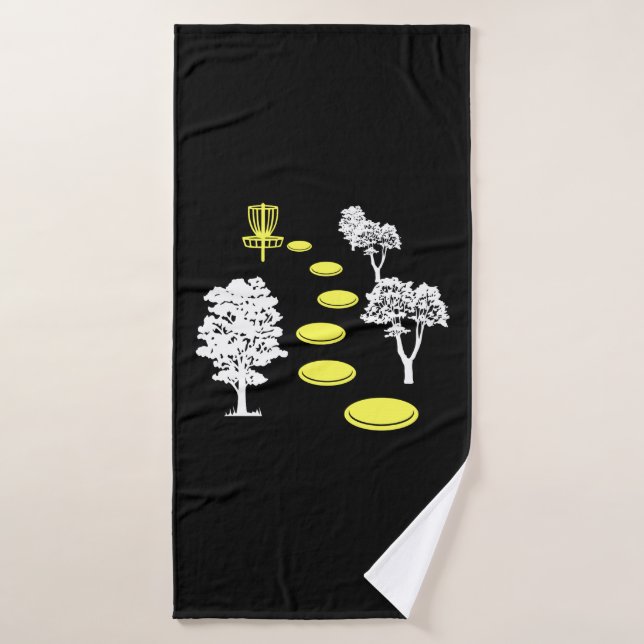 Disc Golf Woods Disc Golfer Gift Bath Towel (Bath Towel)