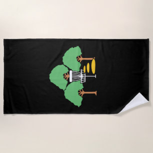 Disc Golf Woods Disc Golfer Gift Beach Towel