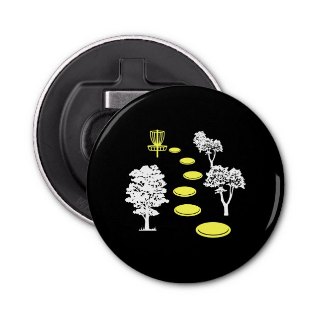 Disc Golf Woods Disc Golfer Gift Bottle Opener (Front)