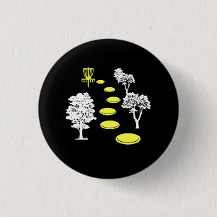 Disc Golf Woods Disc Golfer Gift Button