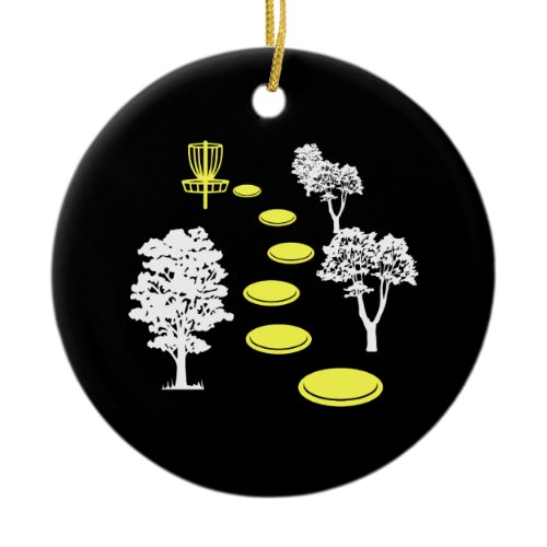 Disc Golf Woods Disc Golfer Gift Ceramic Ornament
