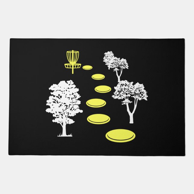 Disc Golf Woods Disc Golfer Gift Doormat (Front)