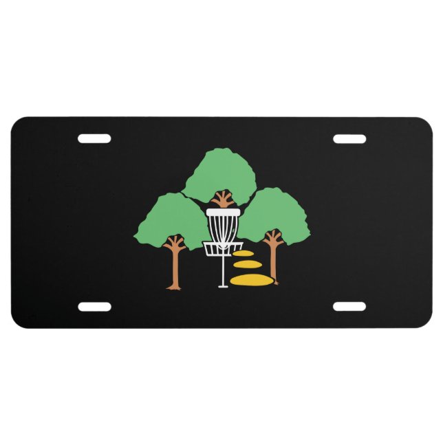 Disc Golf Woods Disc Golfer Gift License Plate (Front)