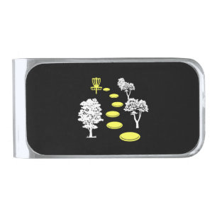 Disc Golf Woods Disc Golfer Gift Silver Finish Money Clip