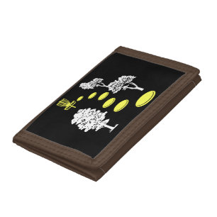 Disc Golf Woods Disc Golfer Gift Trifold Wallet