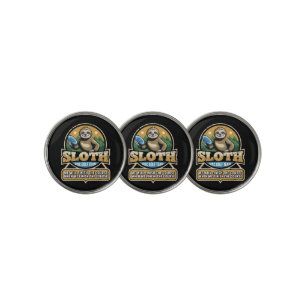 Disc Golfer Funny Sloth Disc Golf Player Golfer Ball Marker