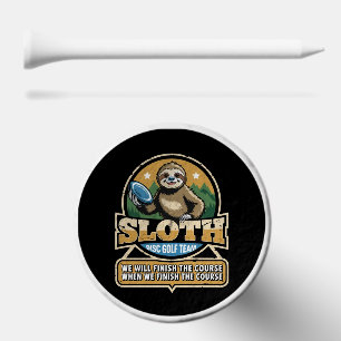 Disc Golfer Funny Sloth Disc Golf Player Golfer Tees