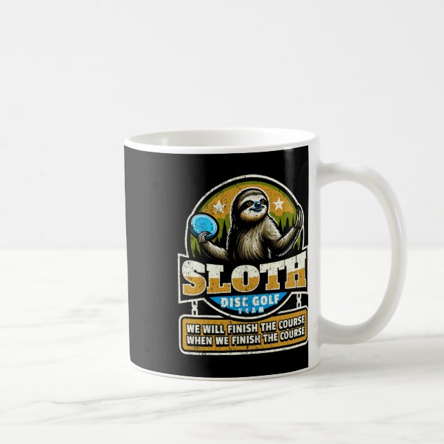 Disc Golfer I Funny Sloth Disc Golf Player  Coffee Mug (Right)