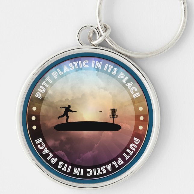 Disc Golfing Keychain (Front)