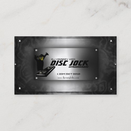 Disc Jock DJ Business Card Template