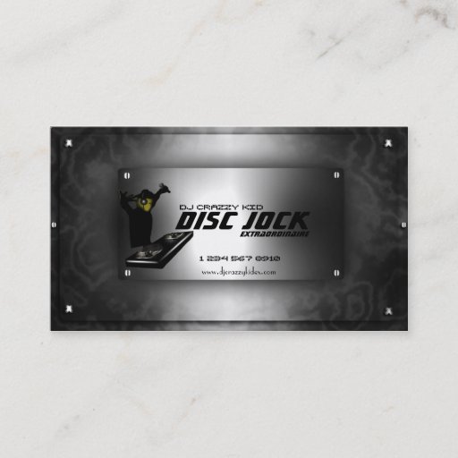 Customizable Disc Jock DJ Business Card Template