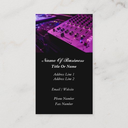 Customizable Disc Jockey Business Card