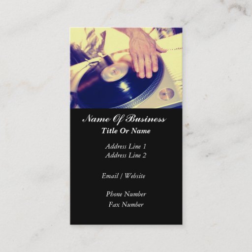 Customizable Disc Jockey Business Card
