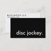 disc jockey. business card (Front/Back)
