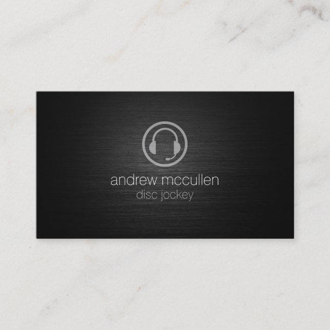 Disc Jockey Deejay DJ Headphones Icon Business Card (Front)