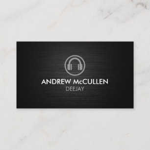 Disc Jockey Deejay DJ Heaphones Icon  Business Card