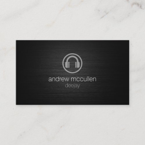 Disc Jockey Deejay DJ Heaphones Icon  Business Card