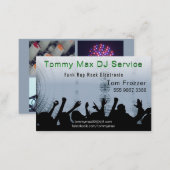 Disc Jockey DJ Dance Music Photo Template Business Card (Front/Back)