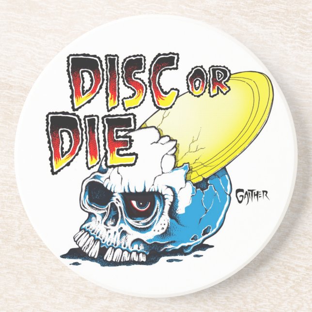 Disc Or Die Drink Coaster (Front)