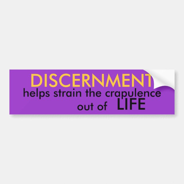 Discernment Bumper Sticker (Front)