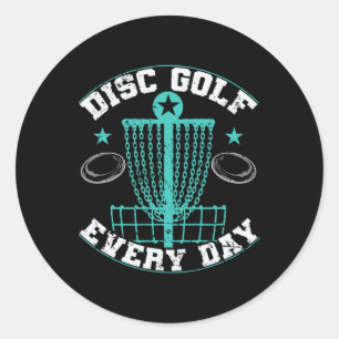 Discgolf Everyday Sket Frisbee Classic Round Sticker