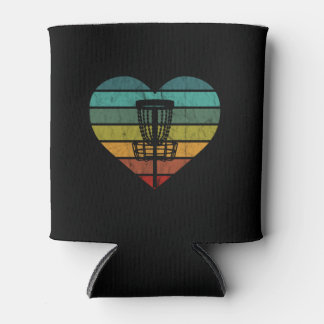 DiscGolf - Retro Vintage Target Basket Can Cooler