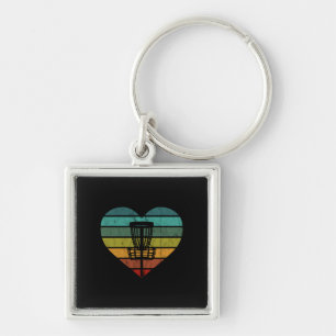 DiscGolf - Retro Vintage Target Basket Keychain