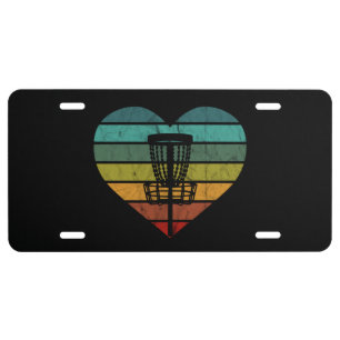 DiscGolf - Retro Vintage Target Basket License Pla Plate