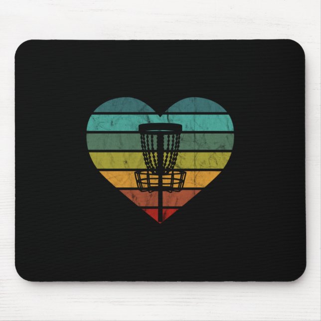DiscGolf - Retro Vintage Target Basket Mouse Pad (Front)