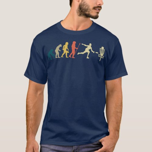 Discgolfer Evolution Vintage Funny Disc Golf T_Shirt