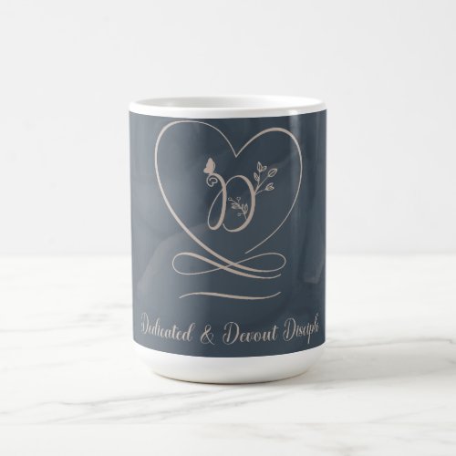 Disciple hale navygreige Love Letter Design Coffee Mug