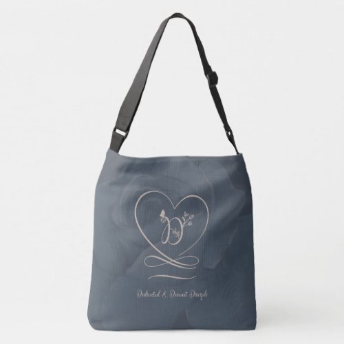 Disciple hale navygreige Love Letter Design Crossbody Bag