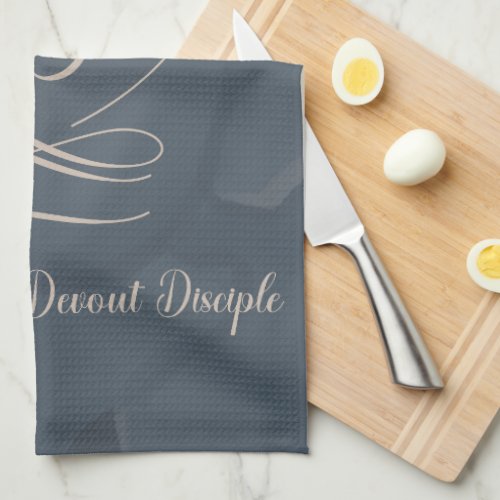 Disciple hale navygreige Love Letter Design Kitchen Towel