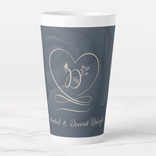 Disciple hale navygreige Love Letter Design Latte Mug