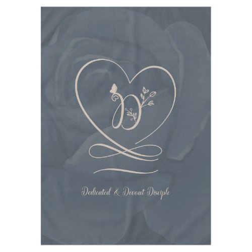 Disciple hale navygreige Love Letter Design Tablecloth
