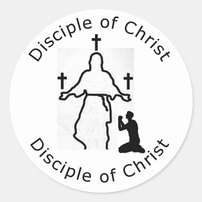 Disciple of Christ Round Sticker (Front)