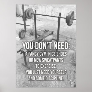 Discipline And Yourself - Gym Motivational Poster