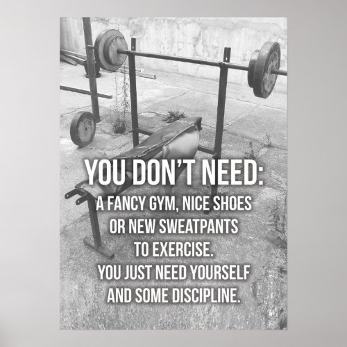 Discipline And Yourself _ Gym Motivational Poster