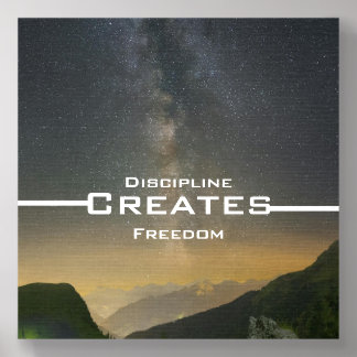 Discipline Creates Freedom Foam Core Photo Tile