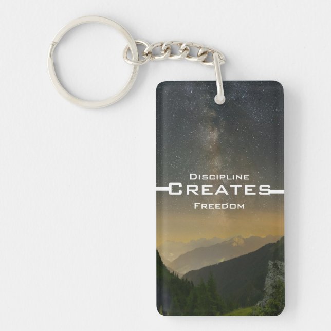 Discipline Creates Freedom Keychain (Front)
