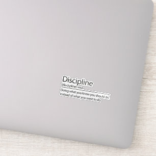 Discipline Definition, Motivational Inspirational Sticker