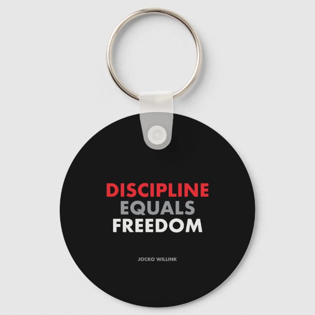 "Discipline Equals Freedom" Jocko Willink Keychain (Front)