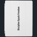 Discipline Equals Freedom Minimalist Typewriter  iPad Smart Cover<br><div class="desc">Tactical protection for your digital tools. Durable smart cover featuring the "Discipline Equals Freedom" design in a crisp,  high-contrast typewriter layout.</div>