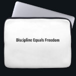 Discipline Equals Freedom Minimalist Typewriter  Laptop Sleeve<br><div class="desc">Secure your mobile command center. Premium padded sleeve featuring the signature PureType Studio typewriter design to remind you that structure leads to creative liberty.</div>