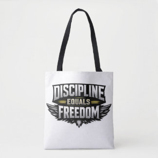 Discipline Equals Freedom – Motivational Design Tote Bag