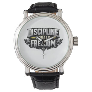 Discipline Equals Freedom – Motivational Design  Watch