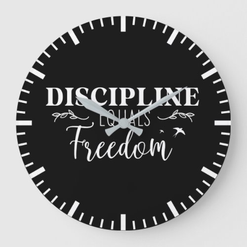 Discipline Equals Freedom _ Success Motivational Large Clock