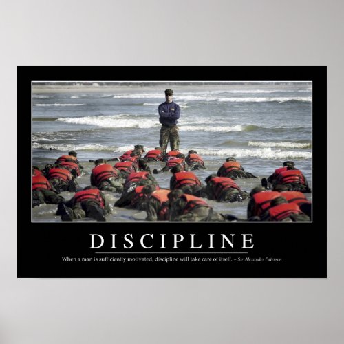 Discipline Inspirational Quote Poster
